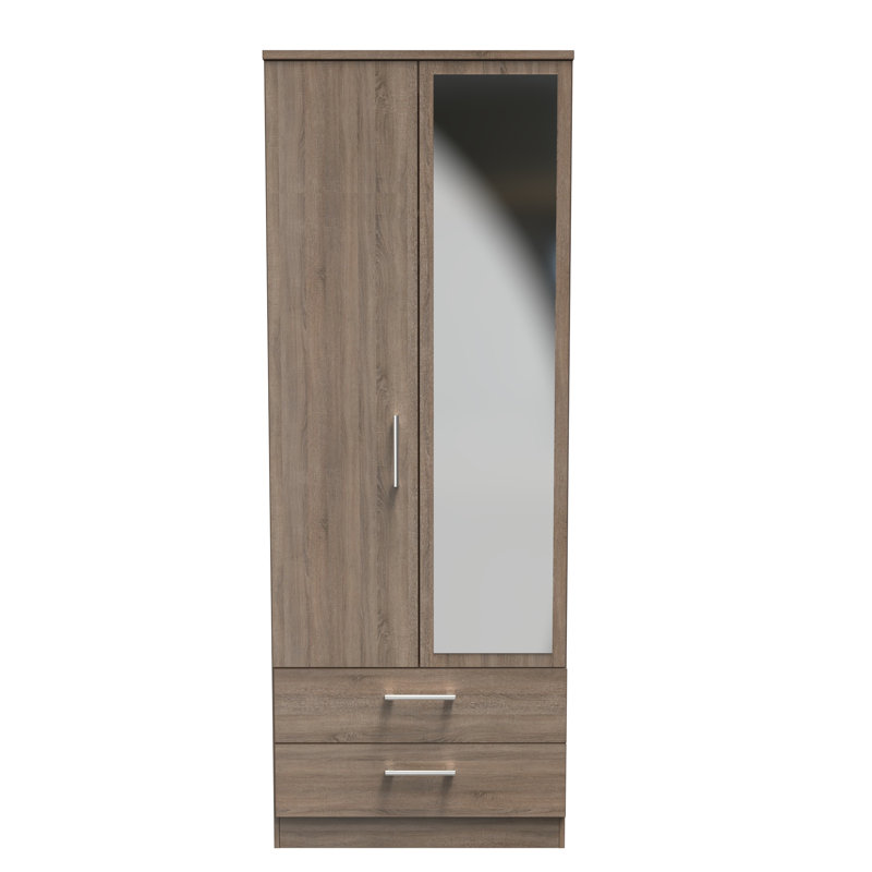 Fully Assembled Devon 2 Door Wardrobe, Darkolino Oak