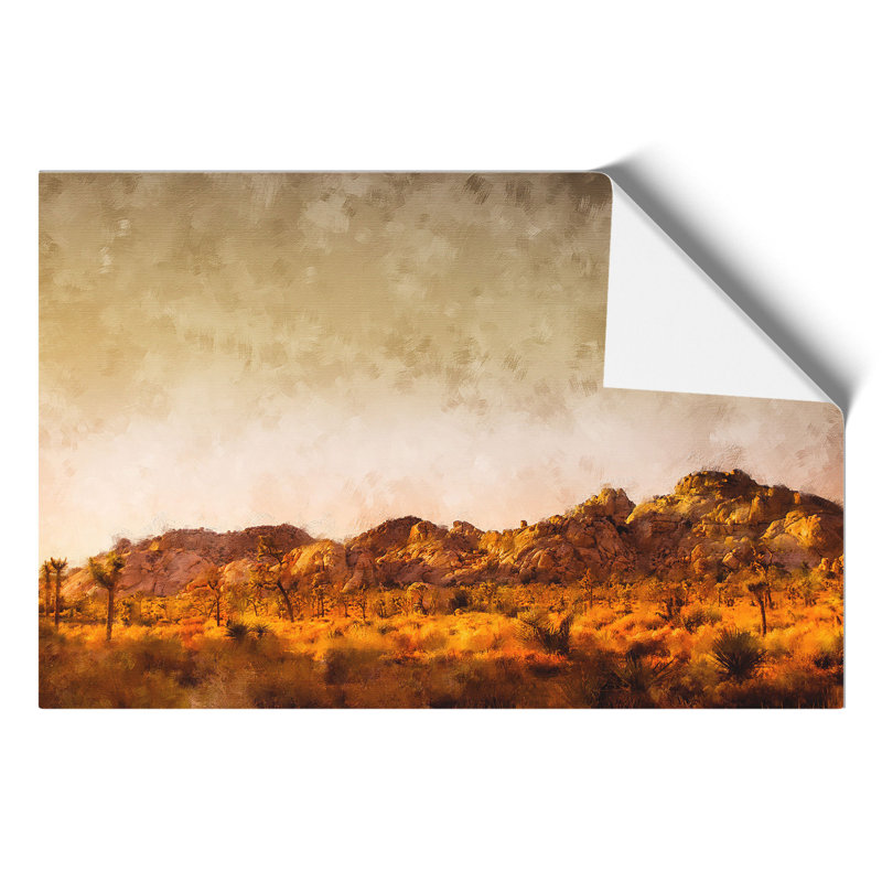 Joshua Trees Painting - Frameless Print, 42cm H x 59cm W x 0.1cm D