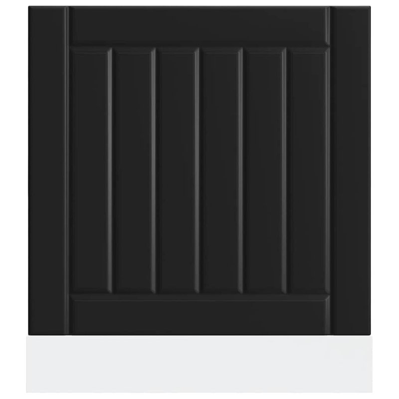 Dishwasher Panel Lucca Oak Engineered Wood, Black, 67cm H x 60cm W x 1.5cm D