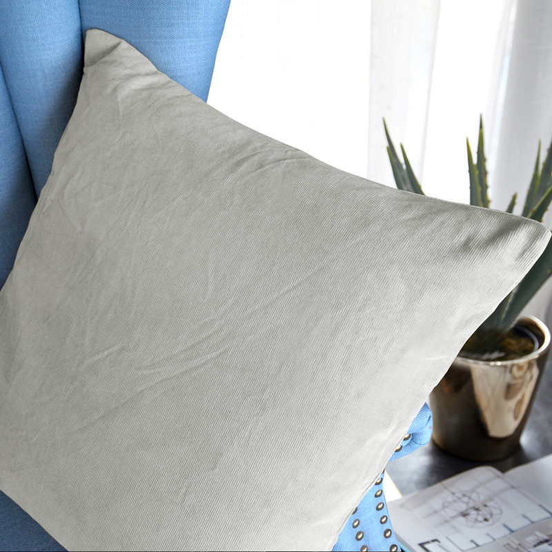 Housse de coussin carré, 20 po X 20 po, Gris clair