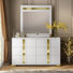 Commode 6 tiroirs avec miroir Clemson