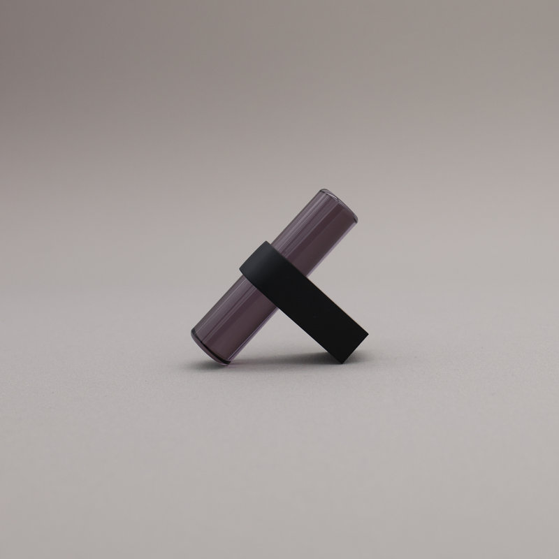 Clarity Acrylic Bar Knob, Matte Black/Smoke Acrylic