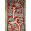 Tapis rectangulaire en laine bleu unique de 9 pi 8 po x 11 pi 3 po