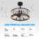 20" 5 - Blade Caged Ceiling Fan with Remote Control and Light Kit Included