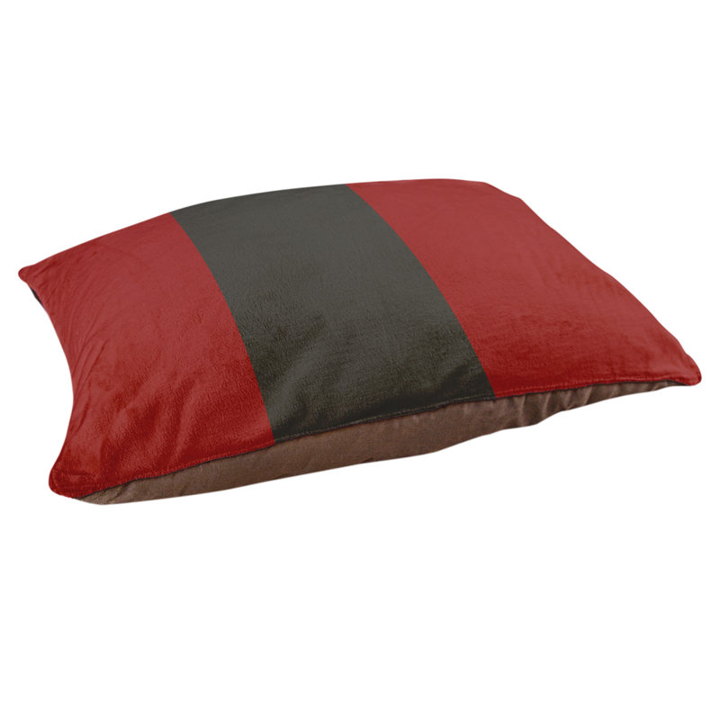 Coussin intérieur New England, Moyen (H 6,5 po x l 40 po x P 30 po), Rouge / noir / rouge