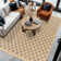 Outdoor Jute-Look Checkered Rug Tan/Black_MGE2311