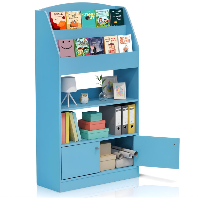 Bureau de rangement moderne bleu clair Lova