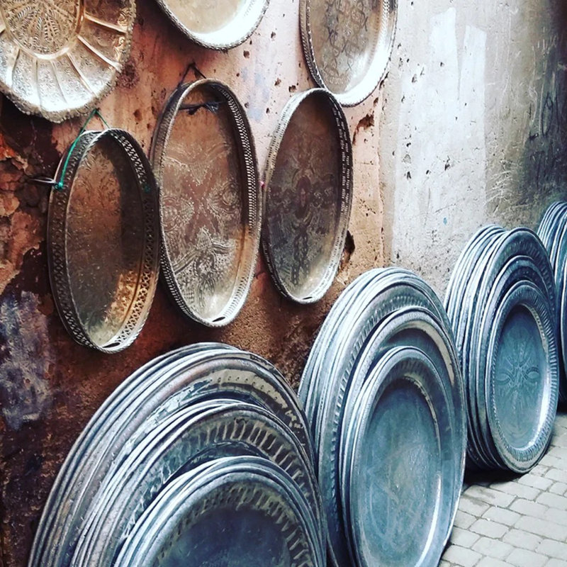 Plateau en aluminium, H 28 po x l 28 po x P 1 po