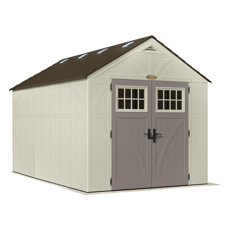 Spurrier 9 Ft. W x 13 Ft. D Apex Plastic/Metal Shed