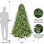 Arbre de Noël complet en PE / PVC pré-éclairé, lumières DEL et base en métal-2017212855