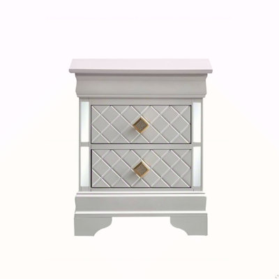 Table de chevet Verona G6735-N blanc perle