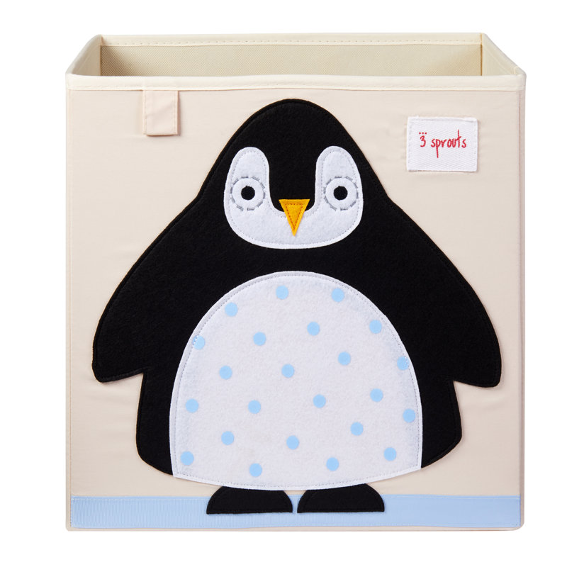 Cube de tissu de rangement pingouin