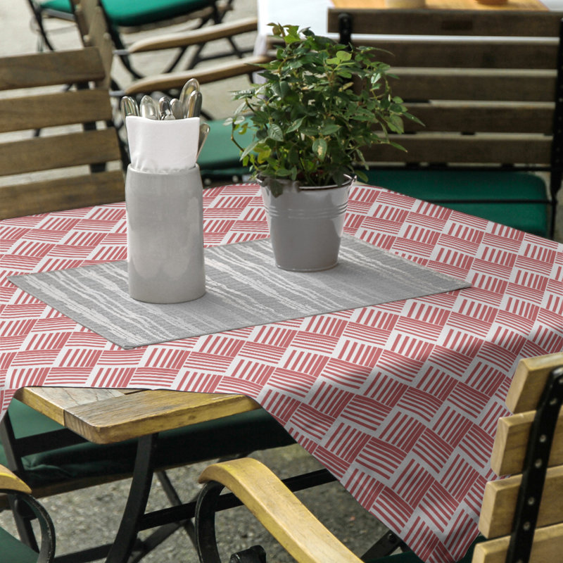 Rayures nattes classiques Nappe, Rouge/blanc