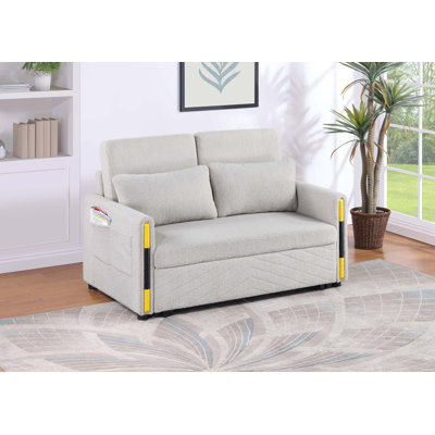 Causeuse-lit en velours de 55,5 po Percy