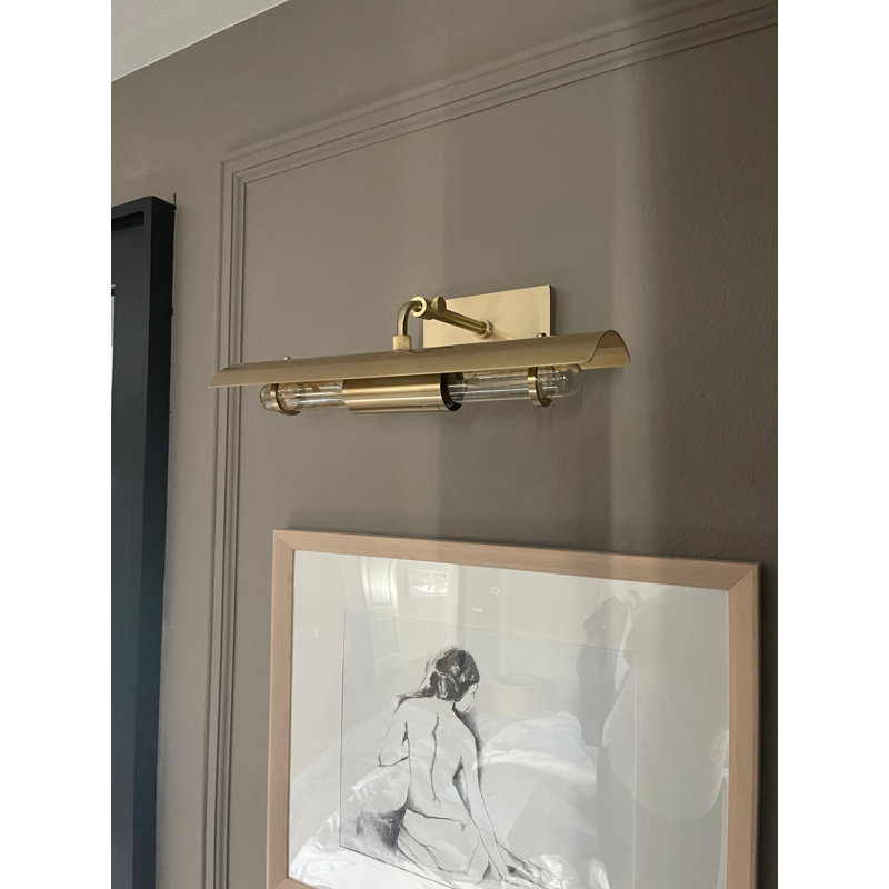 Applique murale à intensité variable 2 lumières Raelynn, Laiton vieilli, H 5,25 po x l 14,5 po