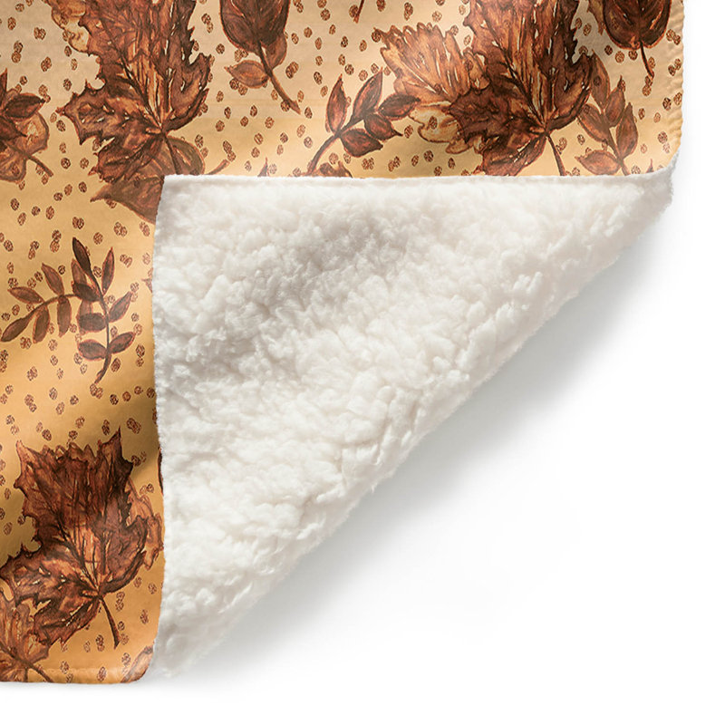 Couverture de sherpa brun doux dégradé automne sépia, l 68 po x L 80 po