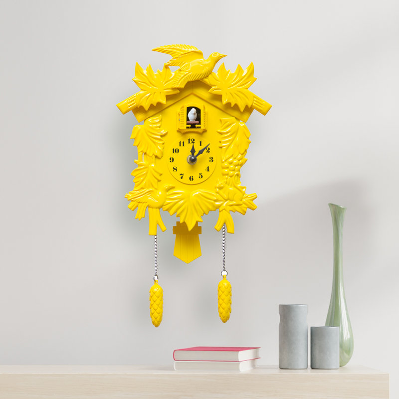 Horloge murale 7,87 po Pinkerton, Jaune