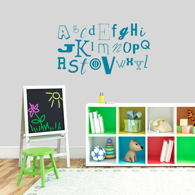 Décalcomanie murale de chambre alphabétique