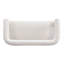 Causeuse ronde avec accoudoirs (beige et naturel)