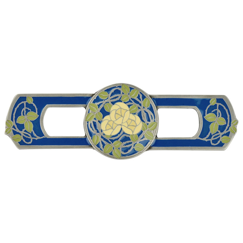 Arts And Crafts Bar / Handle Pull, Antique Pewter (Enameled)