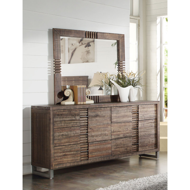 Kaylanne 6 Drawer 68'' W Double Dresser with Mirror