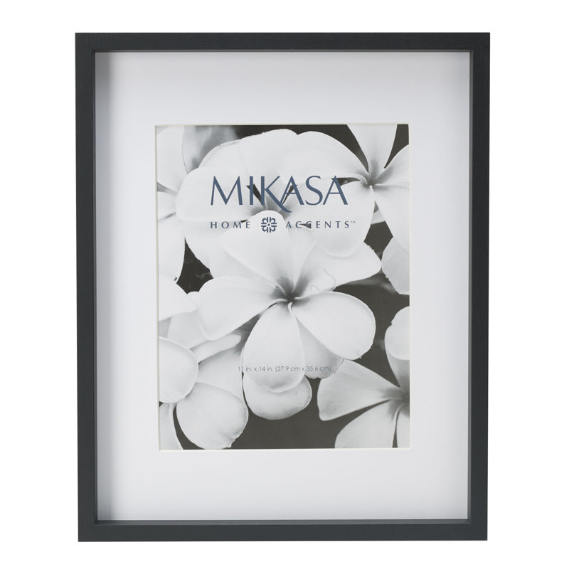 Bold Gallery W/Mat MDF Multi-Size Photo Frame, Black, 8" x 10", 16" x 20"