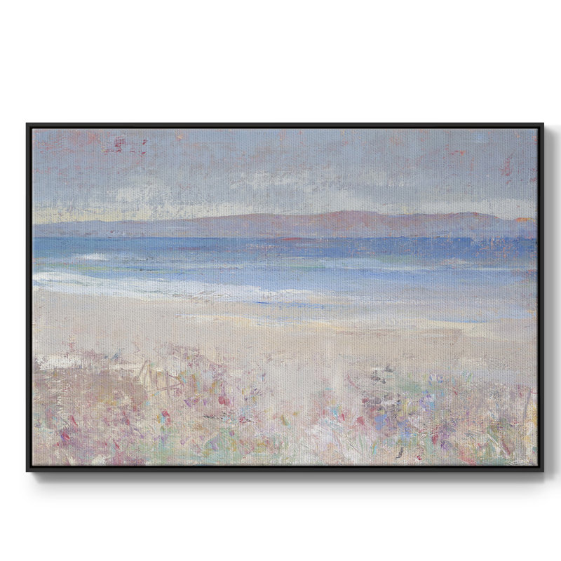«Beach Textures I», peinture sur toile encadrée, Noir, H 17 po x l 25 po x P 2 po