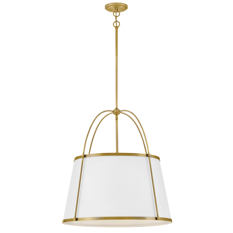 Hinkley Clarke Drum Two-Tone Chandelier Pendant, Gold