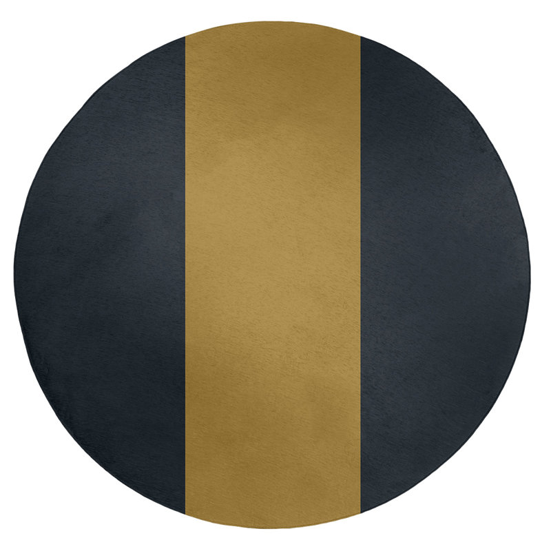 Tapis en poly à rayures de football jacksonville, Rond 5 pi