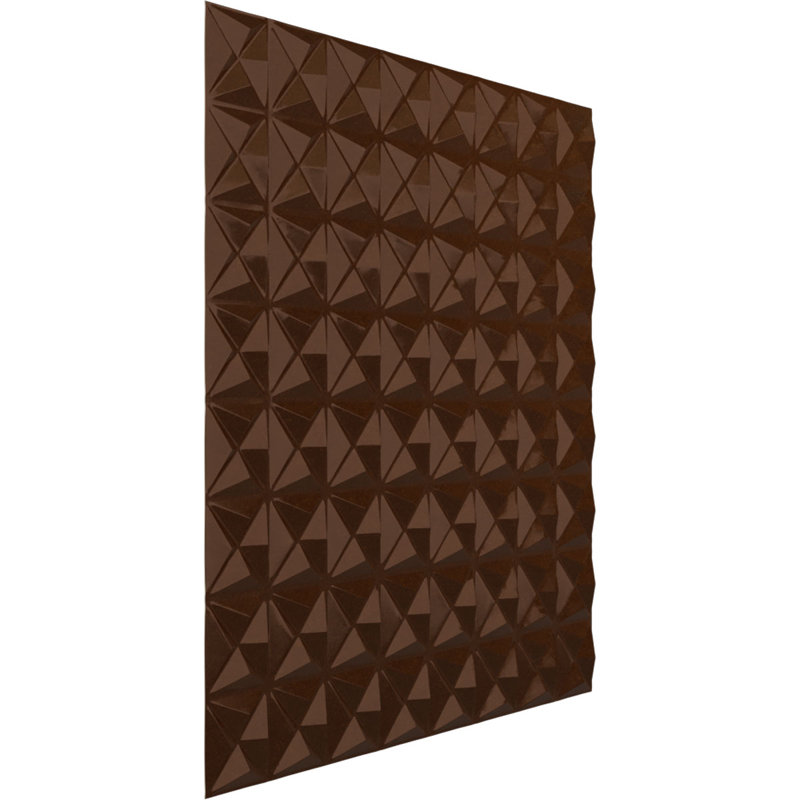 L 19 5/8 po x H 19 5/8 po Panneau mural décoratif Corura EnduraWall 3D, métallique (couvre 2,67 pieds carrés), Cuivre foncé