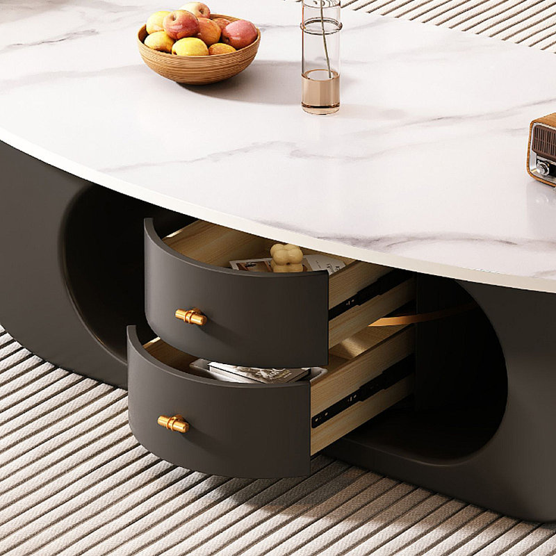 Table basse Italian Light Luxury, H 16,54 po x L 55,12 po x l 23,62 po