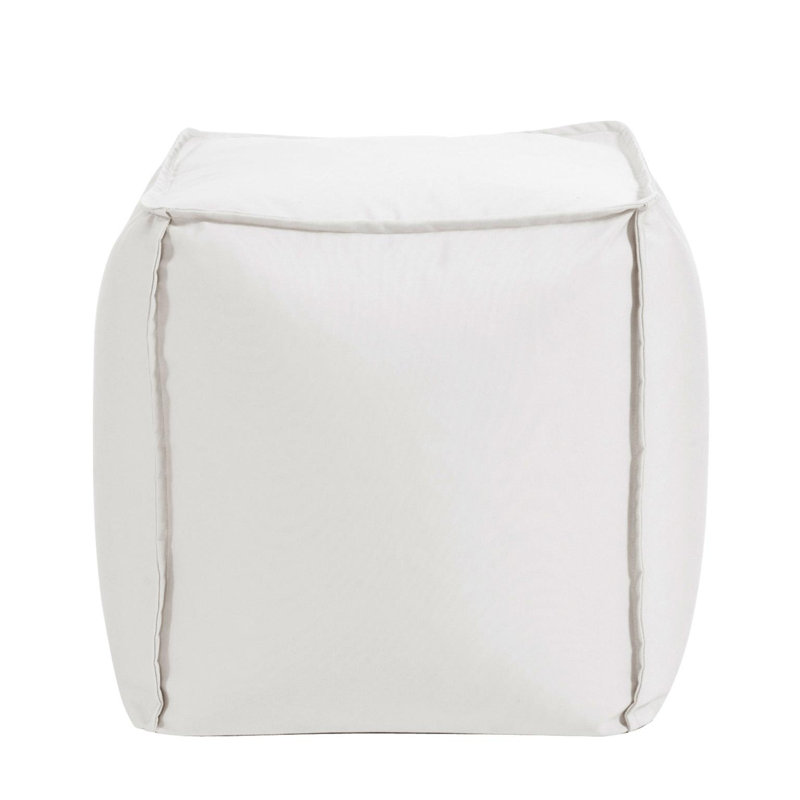 Montano Upholstered Pouf, Natural