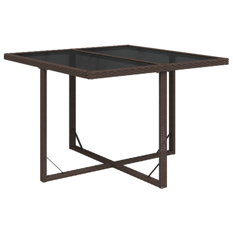 Elyah Rectangular Outdoor Dining Table , 109cm cm W 107cm cm D, Brown