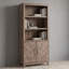 Bibliothèque Hawthorne 71,9 "avec portes d'armoire à chevrons et 3 tablettes ouvertes