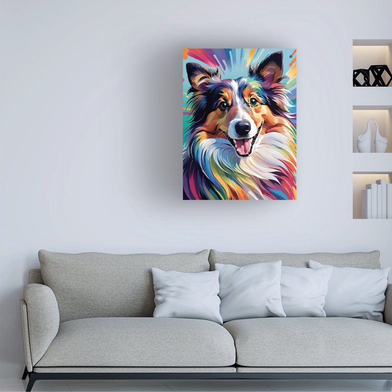 Art sur toile Tina Lavoie Glamour Girl Sheltie, H 24 po x l 32 po