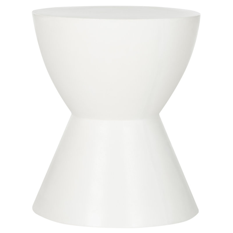 Outdoor Chenai Concrete Accent Table, Ivory