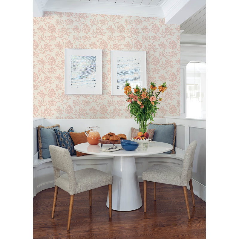 Tortuga Coral Weave Wallpaper, Pink
