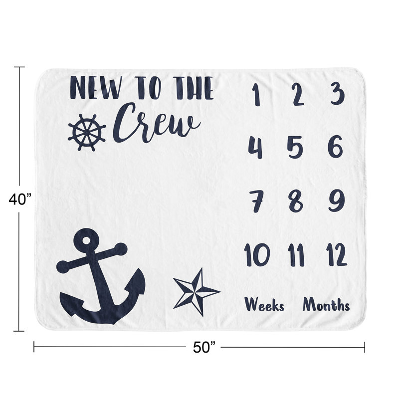 Couverture pour bébé Sailor Milestone