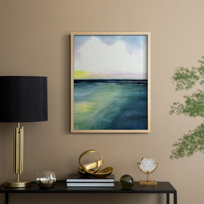 Sherbet Sunset Diptych II, reproduction encadrée - bois massif