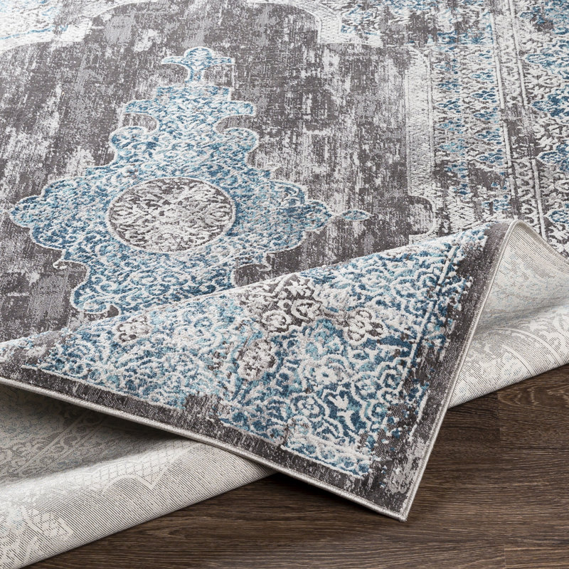 Cotesfield Abstract Dark Brown/Gray Area Rug, Rectangle 8'10" x 12'