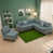 Gray/Blue Fabric