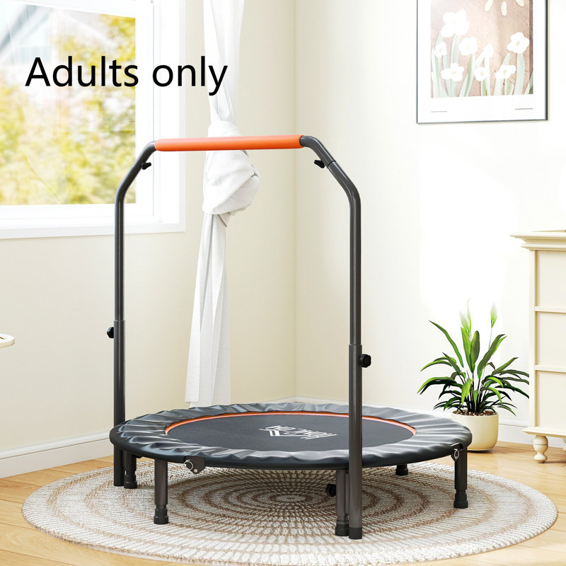 17 Stories 122cm Round Fitness Trampoline, Orange
