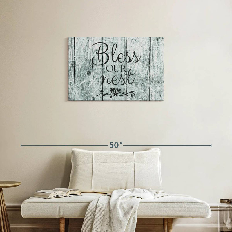 Plaque murale «Bless our Nest», H 20 po x l 30 po