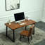 Bureau d'écriture rectangulaire en bois massif noyer-765238143