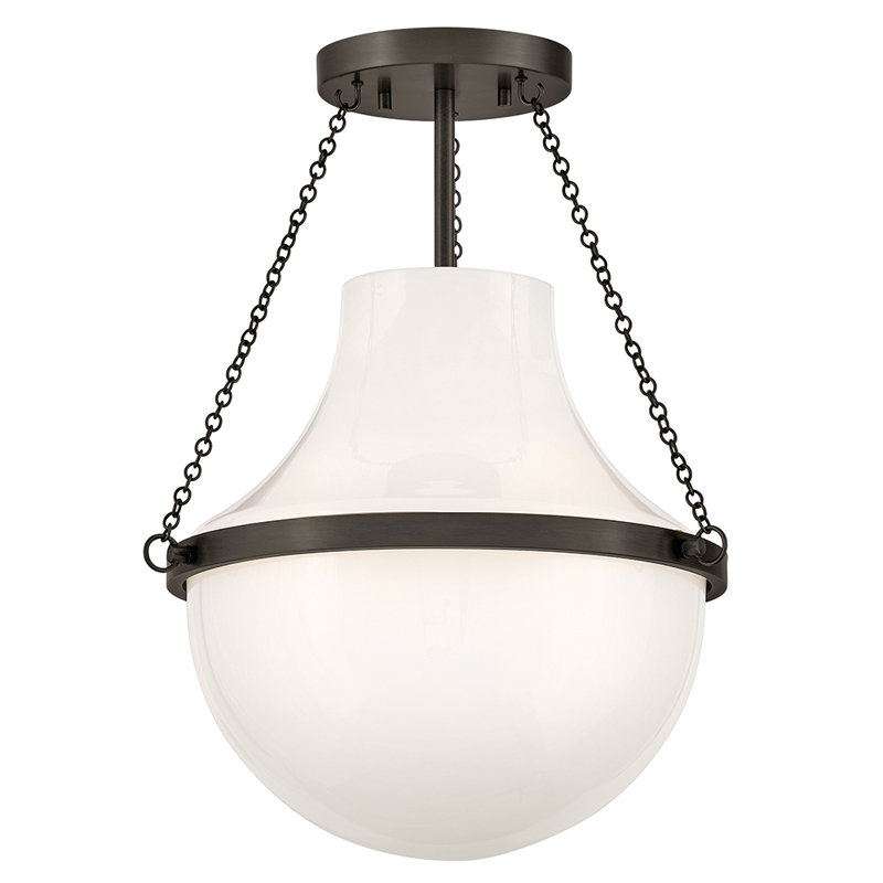 Hinkley Collins Medium Semi-Flush Mount, 18.25" H x 15" W x 15" D, Bronze