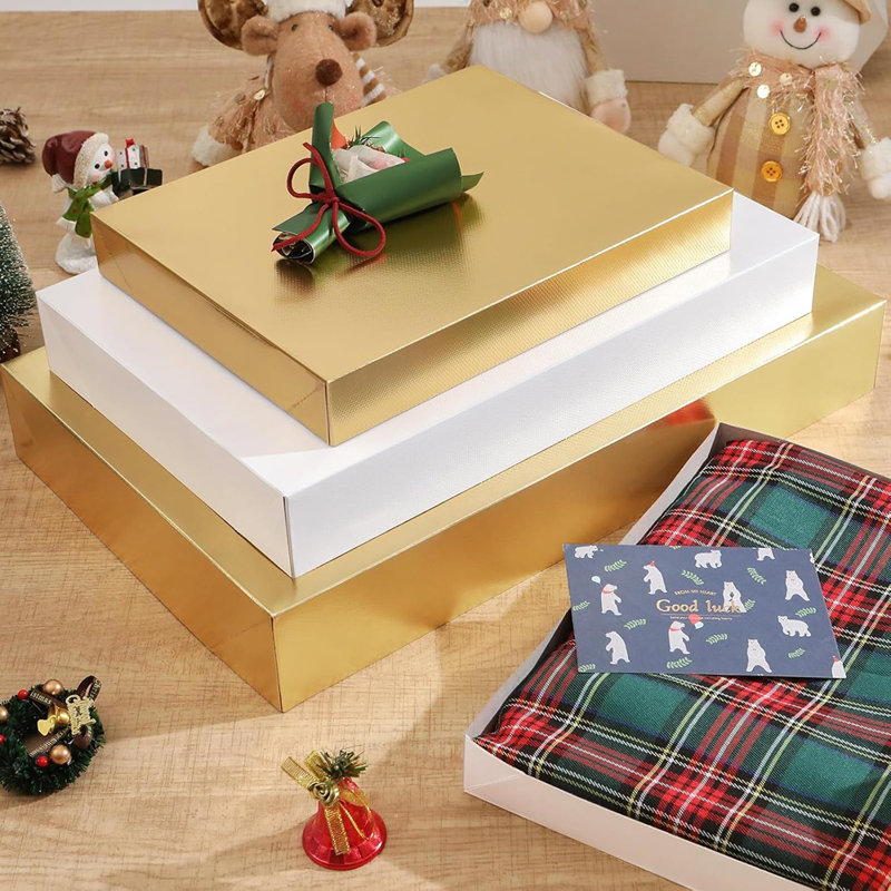 6 Extra Large Gift Boxes With Lids 17X11x2.5 Inches...