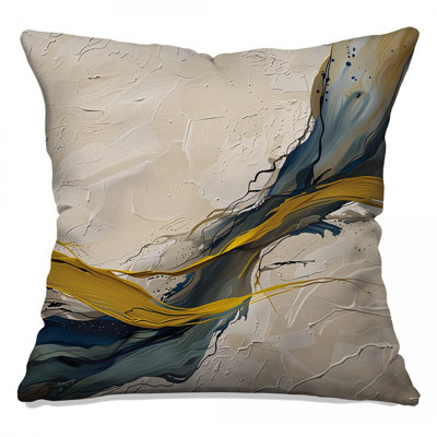 Flowing Abstract Swirls Double Sided Throw Pillows