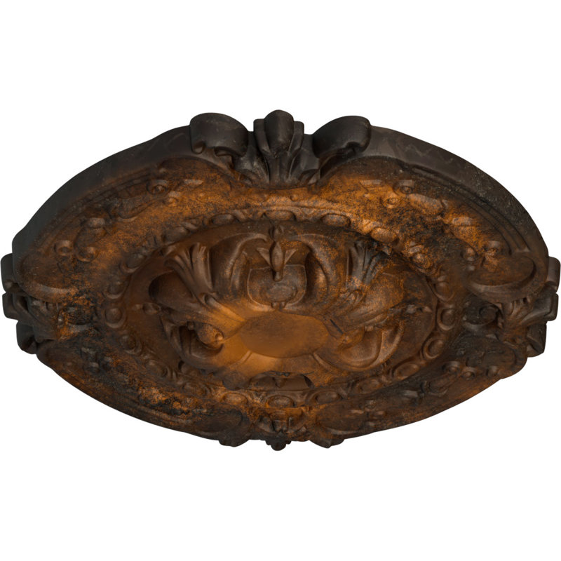 Médaillon de plafond Endurathane Southampton, DE 16 3/8 po x P 1 3/4 po (convient aux auvents jusqu'à 2 3/4 po), Rouille