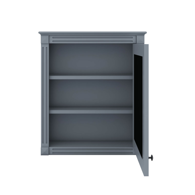 Armoire à pharmacie 24 po x 27 po avec miroir et miroir de salle de bain, Gris