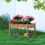 Elevated Solid Cedar Raised Garden Bed with Liner and Lower Shelf-488513565